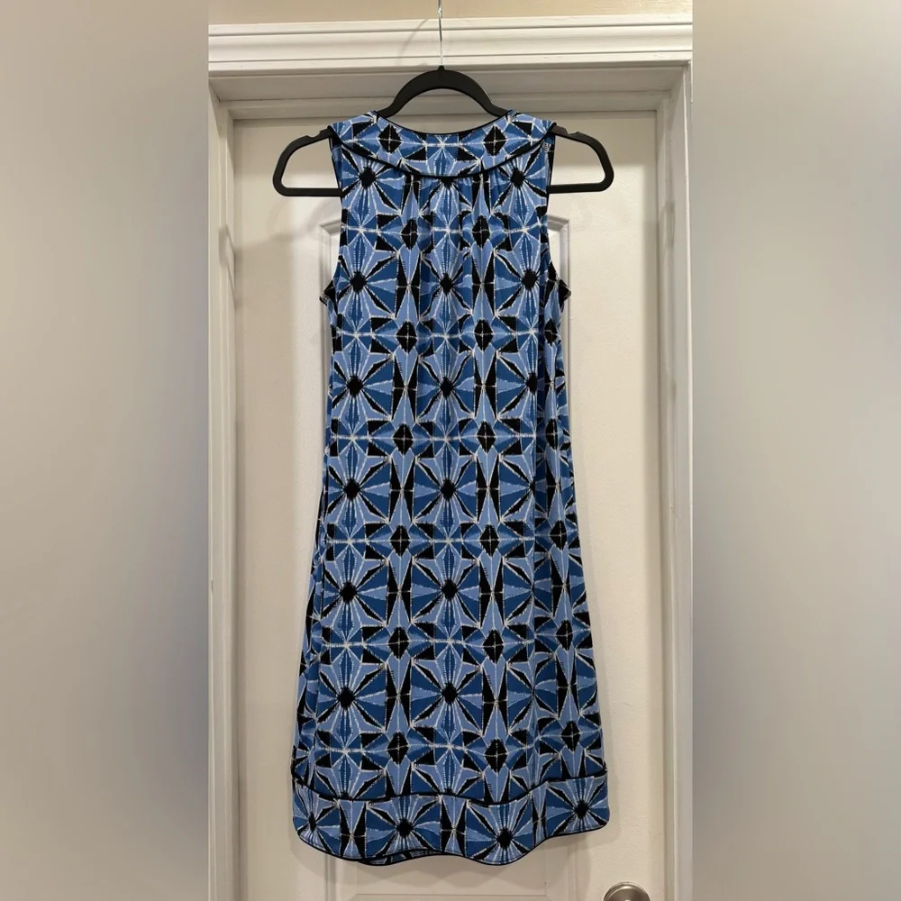 MICHAEL Michael Kors Blue and Black Geometric Midi Dress Size XS - Picture 5 of 7